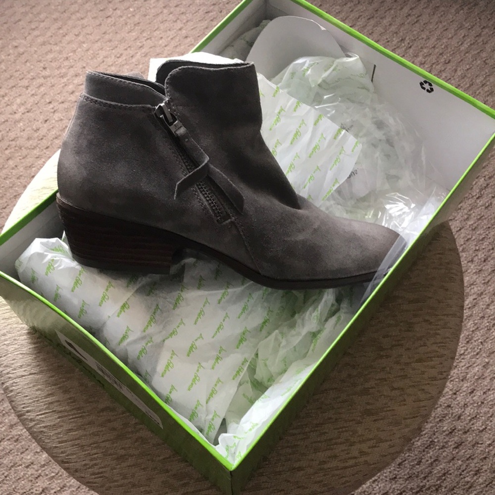 Sam edlelman grey suede booties